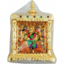 Golden Hindu Goddess Durga on Tiger Idol 9.5 X 6.7cm