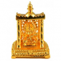 Golden Metal Saraswati Temple 5.5 X 4.0cm