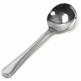 Bead Stainless Steel Mirror Finished Soup Spoon