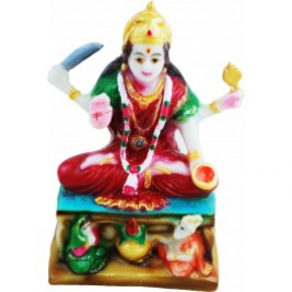 Goddess Santoshi Maa Idol (10cm X 6cm X 14cm)