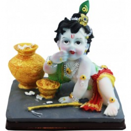 Lord Krishna Idol (13cm X 9cm X 14cm)