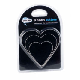 Think Chef Aid Stainless Steel Heart Cutters (Set of 3)