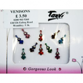 Designer Multi-Color Bindi Packet