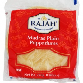 Rajah Madaras Plain Papadams 200g