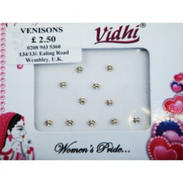 White & Gold Stone Bindi Packet